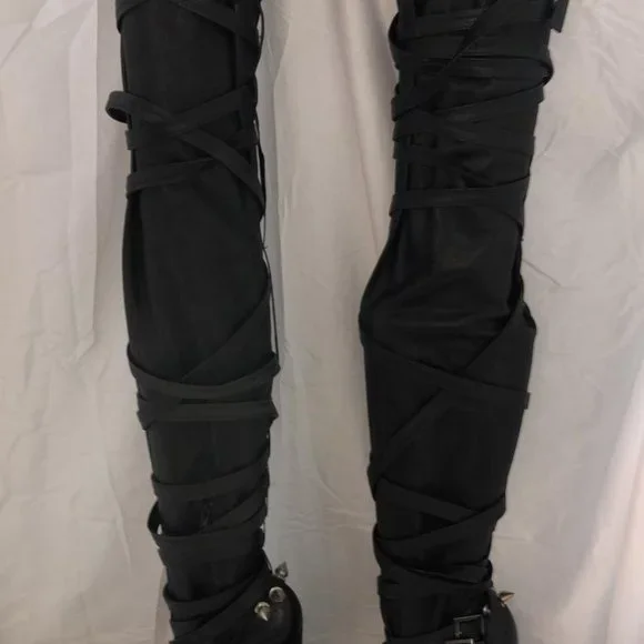 Actual RUNWAY Rare ❤️Nicholas Kirkwood X Rodarte Over Knee Thigh High Heel Boots - Picture 9 of 17